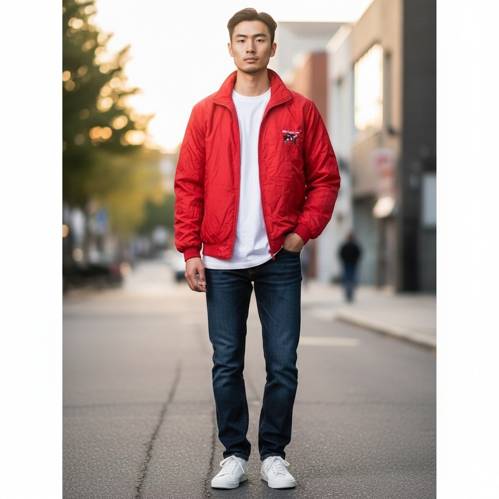 Celebrity Cruises Windbreaker Jacket Size S Red Excellent Nautical Logo Zip Up